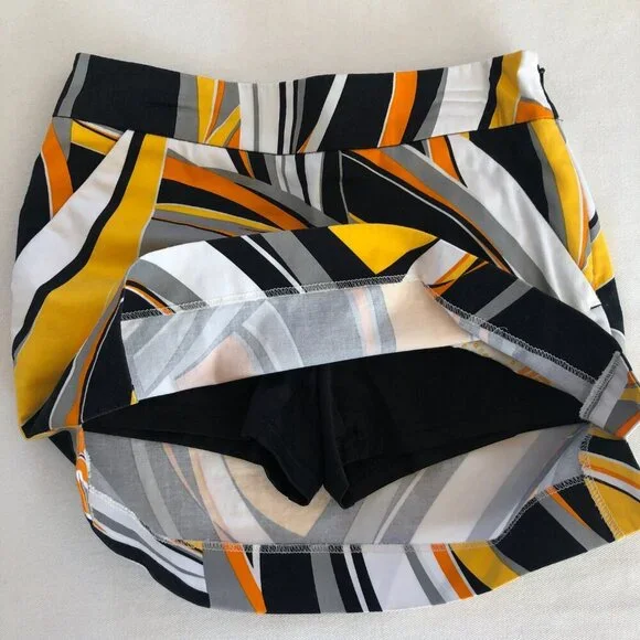 Loudmouth Yellow Swirl Skort Size 0 Golf Tennis - Picture 3 of 7